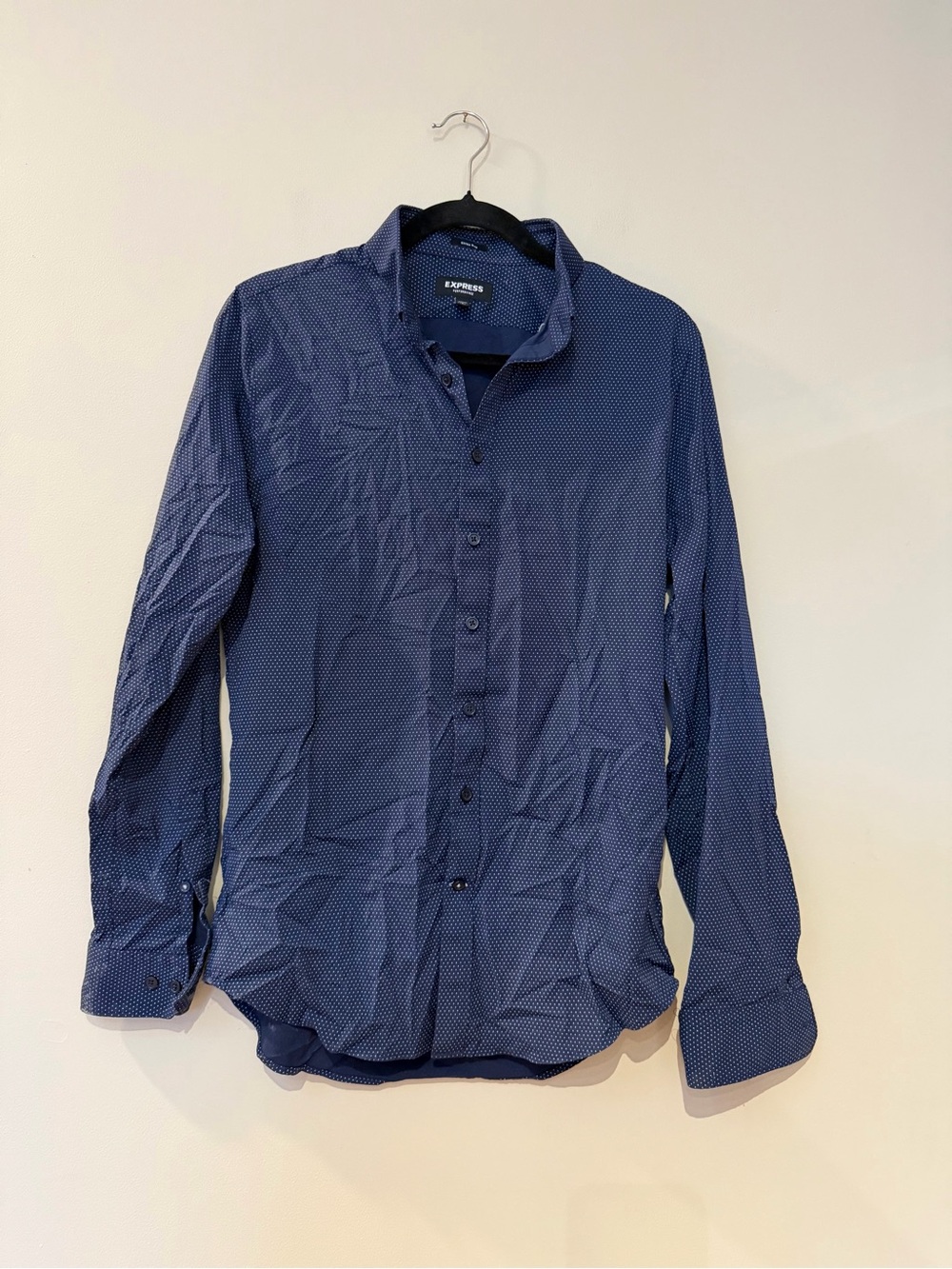Express Performance Extra Slim Button Down Top